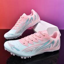 Novos calçados esportivos para homens e mulheres, com travas leves, respiráveis e antiderrapantes para treinamento de atletismo, corrida de longa distância de 400 m, corrida de velocidade de 100 m, salto em distância