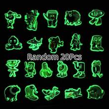 20 件山河经典夜光鞋饰套装，山海经典鞋配件 DIY 软橡胶鞋夹，PVC 装饰适用于可爱的夏季拖鞋、凉鞋、人字拖装饰 DIY 可爱靴子配件婚鞋新娘高跟鞋