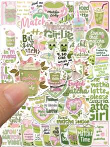 50/250 件卡通抹茶女孩贴纸适用于手机笔记本电脑剪贴簿滑板吉他 DIY 涂鸦美学贴纸儿童创意礼物 - 彩色 - 查看 6
