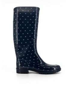 Women Rain Footwear - Negro/Azul - Ver 4