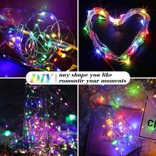 48 Pack Fairy Lights Battery Operated - 7ft 20 Led Twinkle Lights 3 Modes, Bulk Mini String Lights Waterproof For Mason Jars Vases DIY Party Wedding Decoration Christmas - 彩色光 - 查看 6