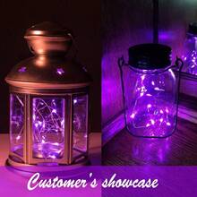 48 Pack Fairy Lights Battery Operated - 7ft 20 Led Twinkle Lights 3 Modes, Bulk Mini String Lights Waterproof For Mason Jars Vases DIY Party Wedding Decoration Christmas - Purple - View 10