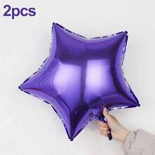 2 个五角星铝箔气球，适用于婚礼/生日/周年纪念/单身派对、家居装饰气球、圣诞装饰 - 金色 - 查看 16
