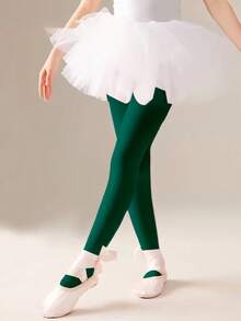 2-12 Years Girls Ballet Dance Tights, Solid Color Fashion Pantyhose Dance Leggings - Multicolor - View 3