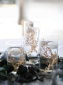 50pcs Faux Flowers, For Floating Candles Centerpiece, 6 Inch Mini Flower Filler Vase Fillers Filling In Floating Candles, For Wedding, Dinning Table, Party, Home, Restaurant Decoration (Gold) Home Decor Room Decor Flower Vase Glass Vase