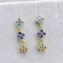 1 件四叶花多彩手链百搭夏季手链轻奢高端手链 - 四葉花彩色手鍊 - 查看 10