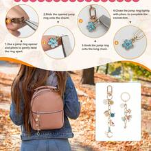 300pcs Complete Keychain Making Kit - Includes Key Rings, Extender Chains, Charms, Jewelry Pliers, Bag Charm Accessories, Full Supplies For DIY Keychain Crafting - Mixed Colors - View 7