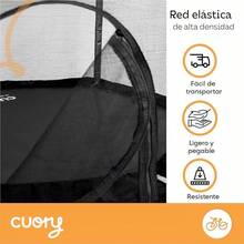 Trampolin para Niños Infantil con Red De  |   Brincolín para Niños para Fiestas Interiores y Exteriores |   Postes Protegidos Acolchados Cubiertos |   2 Colores - Negro - Ver 6