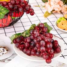 8/4/1 件假红葡萄，塑料逼真水果人造仿真葡萄，适用于婚礼家居厨房派对装饰摄影道具 - 彩色 - 查看 7