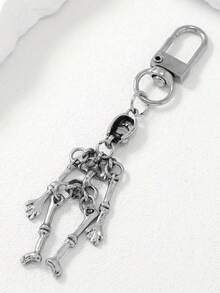 1pc Halloween Skeleton-Shaped Keychain - Halloween Anime-Inspired, Fashionable Vintage Skull Frame Halloween,Durable Metal With Lobster Claw Clasp,Home Decoration,Earphone Pendant, Mobile Phone Shell Pendant- Perfect For Car Keys, Backpacks & Bags ,It Is Also A Good Choice For Giving Gifts.Goth ,Y2k,For Men And Women - Perfect For Backpacks & Gothic Fans
