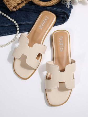 全新女士时尚优雅镂空PU皮革沙滩凉鞋