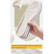 1 para zimowych, unisexowych, ciepłych wkładek do butów, z polaru i pogrubionych, supermiękkich, nie męczących podczas długiego stania i niełatwych do zapadnięcia, pochłaniających wstrząsy, pochłaniających pot i oddychających - Szary - Zobacz 9