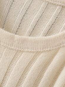 مجموعة قطعتين للنساء في فصل الخريف/الشتاء: ملابس علوية كنزة بدون أكمام وبنطلون صوفي