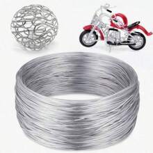 1Roll 1/1.5/2/2.5mm Aluminium Wire Bendy Craft Wire, Silver Plated Jewellery Wire, Flexible Modelling Wire Suitable For DIY Sculptures, Jewelry Making, Wire Weaving And Wrapping(Random Delivery Of Styles)