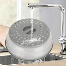 Microwave Splatter Cover With Steam Vent And Handle, Silicone Food Microwave Cover, Prevents Splattering And Keeps Microwave Clean, Space-Saving Design, Easy To Clean And Store, Heat Resistant, Perfect For Reheating Food, Fits Most Standard Size Plates And Bowls. - Nhiều màu - Xem 2