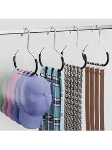 8 Counts Hat Organizer, Stainless Steel Hat Hangers Closet, Hat Rack Hat Holder Cap Organizer Baseball Caps, Scarf, Hat2025