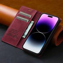 Luxury Wallet Skin-Friendly Material With Card Slot Photo Frame Bracket Function Flip Leather Case Compatible With IPhone Compatible With Samsung Galaxy Compatible With Xiaomi Redmi, Pixel Compatible With Huawei Business Shockproof Anti-Fall Mobile Phone Cover Shell Waterproof Scratch Resistant