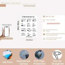 1 Stück Leinwand Poster, Bildungskunst, Interpunktions Poster, Englische Klassenzimmer Dekoration, Sekundarschuldruck, Englisch-Unterricht in der High School, Englische Grammatik Poster, ideales Geschenk für Flur, Wandkunst, Wanddekoration, Herbstdekoration, Zimmerdekoration, ungerahmt - Verschiedenfarbig - Übersicht 12