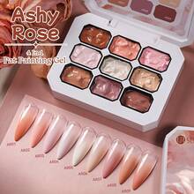 UR SUGAR 9 Colors 4 In 1 Pat Painting Gel Y2K Gradient Blush Color Semi Permanent Soak Off UV&LED Gel Nail Art Creation Salon DIY - 彩色 - 查看 13