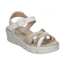 Amarpiés AMARPIES | Sandalias con Cuña Amarpies para Mujer – Sandalias de Verano en Color Blanco Hielo con Hebilla – Cuña Media y Cómoda – Con Plataforma – Estilo Casual – Versátiles – Modelo ABZ26552 - ✅ Entrega 24/72h a España (península) - Blanco - Ver 2