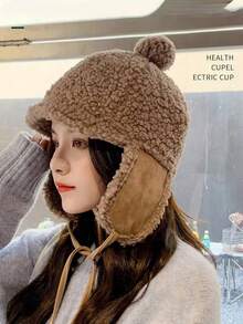 The New Autumn And Winter Style With A Velvet Cap For Warmth, Thickened Windproof, Korean-Style Ear-Protecting, Stylish And Versatile, Cycling Lei Feng Cap For Women - Multicolor - View 8