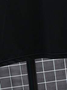 Men's Black Cotton T-Shirt, Modern Style - White - View 11
