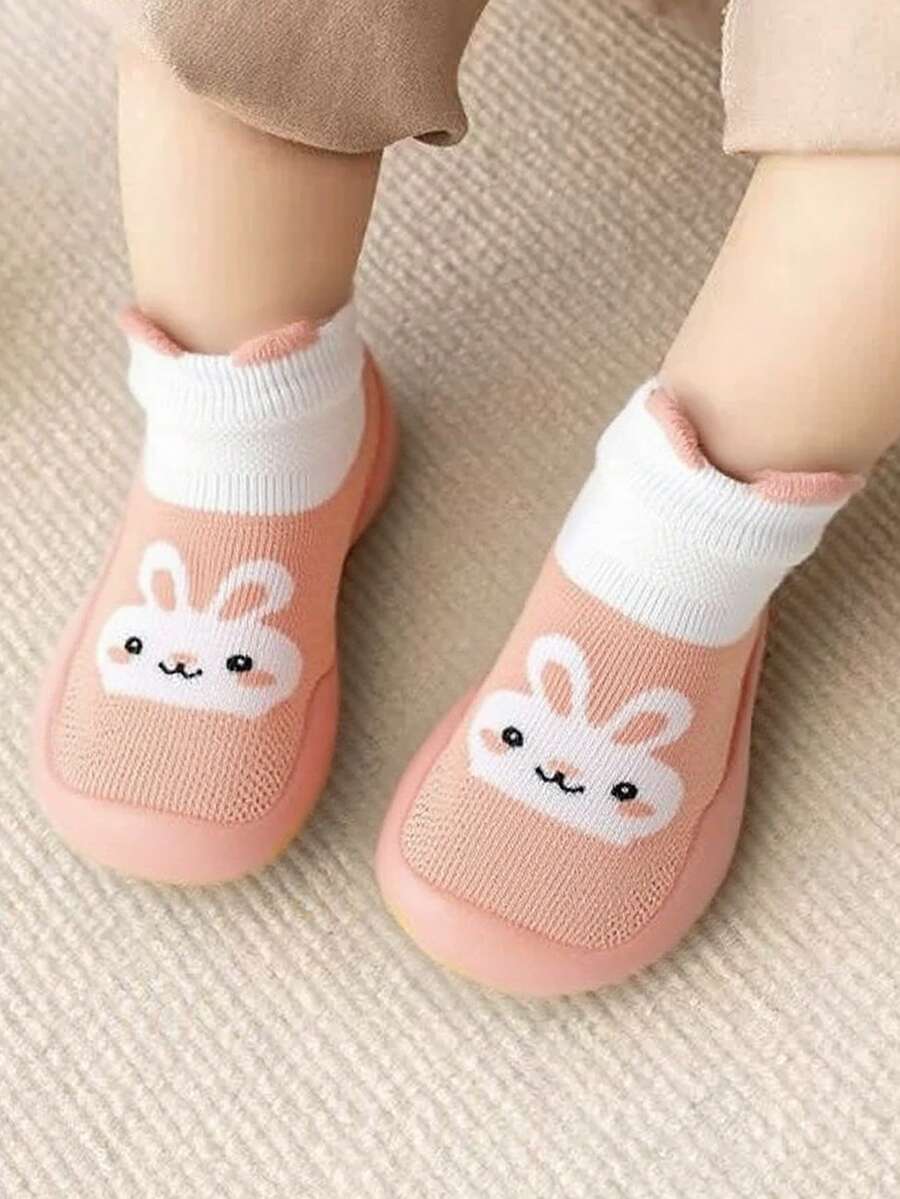 1双婴儿/幼儿防滑软底室内/室外运动鞋，男女通用步行鞋 - 粉色 - 查看 1