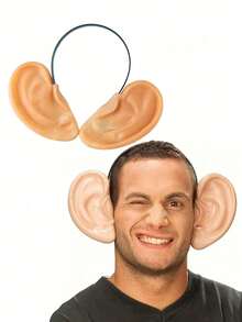 1pc Realistic Ear Headband, Cute Resin Big Ear Headpiece, Carnival Costume Accessory, Funny Giant Ear Hairpin - Perfect For Parties, Festivals & Costumes, Rave Accessories, Hair Band, Hair Hoop