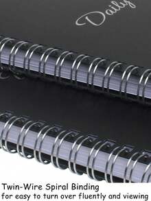 Trees Daily/Weekly Planner Notebook, 7-Day Work Plan, Undated Personal Efficiency Appointment Book, Spiral Bound To-Do List Notebook, Includes Hourly Schedule, Budget Plan And Meal Plan - Black - View 6