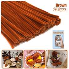 200/450根多色加粗雪尼尔绒条，散装彩色毛绒棒，9种颜色，适用于DIY工艺品和艺术项目，可作绒球，适用于情人节、母亲节和复活节装饰 - 彩色 - 查看 65