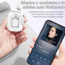 Audifonos Inálambricos In-ear Con Microfono,bt Y Digital Led - Blanco - Ver 5