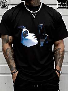 Productos más vendidos de 2026: Camiseta de hombre Witllent 100% algodón con estampado de la película "Dead Presidents Gangster", Camiseta de algodón pesado de 220g para hombre para Navidad (1 pieza) - Negro - Ver 9
