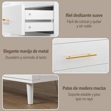 Cómoda de Lujo Ligera para Dormitorio, Armario de Almacenamiento - Blanco - Ver 4