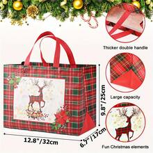 1/8/16Pcs Christmas Gift Bags, Christmas Tote Bags With Handles, Christmas Snack Bags, Multifunctional Non-Woven Christmas Bags For Gift Wrapping Shopping, Christmas Party Supplies