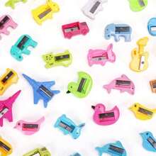 10 / 30 مبراة أقلام ملونة كالحلوى - تصميم صغير محمول باليد وملون، مثالية كهدايا للحفلات وأكياس الهدايا ومكافآت الفصول الدراسية (بأنماط مختلفة)