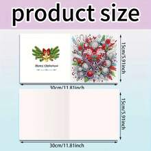 6pcs Christmas Theme Diamond Painting Greeting Card Set, 5 Unique DIY Diamond Art Embellished Christmas Greeting Cards, Craft Paper Materials, Suitable For Christmas, Thanksgiving - Handmade Mosaic Art Postcards To Express Warmth And Best Wishes.