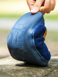 Unisex Men's Women's Memory Foam Slippers With Plush Lining Comfortable Closed Toe Spring&Fall House Shoes Indoor Scuff Blue - Blue - View 5