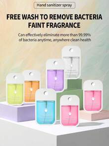 45毫升多口味便携式免洗洗手液喷雾，三合一免洗速干喷雾，温和免冲洗，有助于保持肌肤柔软，适合移动卫生 - 温和抗菌喷雾，适用于餐饮、宠物、旅行、户外和居家使用 - 个人护理必备品 - 彩色 - 查看 10