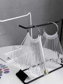 1 件装美甲扇形展示收纳架重型金属收纳架，适用于凝胶抛光、美甲装饰 - 坚固的结构节省空间的台面或零售店装饰 - 沙龙和家庭使用 - 彩色 - 查看 10