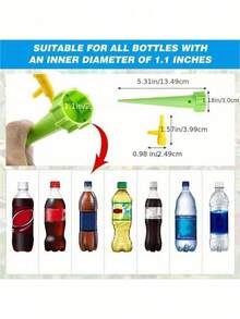 1/3/6件套自动浇水装置 - 可调节缓释阀，家用/船用园艺浇水工具，植物滴灌系统，度假无人值守浇水小工具 - 彩色 - 查看 2