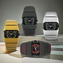 1pc Men's Quartz Watch Y2K Research Institute Authentic Millennium Vintage Original Star Ring Chronograph Advanced Niche Versatile Future