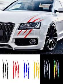 1 Pair Reflective Car Headlight Eyebrow Stickers – Durable Waterproof Vinyl Decals For Headlights Hoods And Front Bumpers, Unique Eye-Catching Design For Custom Car Styling, Enhances Night Visibility And Adds Personalized To Your Vehicle, Easy DIY Installation With No Residue Removal, Reflective Headlight Eye Masks, Cute Car Decoration Stickers - one-size - View 8