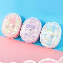 Miniso Characters Cinnamoroll"No Tangle" Portable Hairbrush Rounded Bristle Tips + Elastic Brush Pad, Smooth Hair Brushing Reducing Hair Damage(1PC) - Blue - View 5