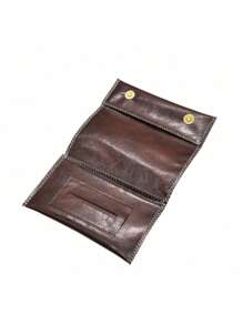 1pc Multi-Functional Tobacco Pouch, Portable Fashion PU Leather Waterproof Tobacco Bag, Cigarette Accessories, Cigarette Rolling Tool, Tobacco Pipe Storage Bag With 1 Zipper, Brown/Coffee/Black - 1pc - View 5