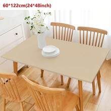 1pc Solid Color Fitted Tablecloth, Removable & Washable Milk Silk Tablecloth, 125g Fabric, Suitable For Party, Picnic, Camping, Restaurant, Outdoor, Indoor Gathering And Daily Use, Non-Standard Size