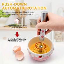 4-Speed Cordless Manual Hand Mixer With Metal Whisk For Efficient Blending, Whipping Cream, And Beating Eggs - Ideal For Baking And Cooking - Opp Bag Packaging - Egg Beater Stainless Steel Semi-Automatic Rotating Egg Beater Egg Beater Mixer