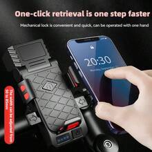 5-In-1 Bicycle Light: Rechargeable Power Bank, Horn, Fog Light, Front Light, Phone Holder, Suitable For Mountain Bikes, Lighting And Riding Gear - Multicolor - View 3