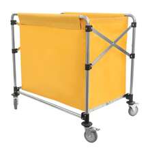 YIYIBYUS 220lbs Commercial Laundry Cart, Laundry Cart With Wheels, Folding Laundry Cart 90x60x88cm - Yellow - View 7