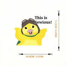 Adesivo de vinil com desenho animado Wonder Pets Mingming, 2 peças, adorável pintinho amarelo com cachecol verde, óculos de proteção, design temático de piloto para laptops, garrafas de água, carros e muito mais