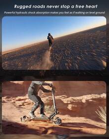 KuKirin G2 Master Electric Scooter (2025 Version), 1000 W*2 Motor, 52 V 20.8 Ah Battery, 10-Inch Tires, 60 Km/H Top Speed, 70 Km Range, Dual Disc Brakes Front And Rear, Hydraulic Shock Absorption - 查看 4